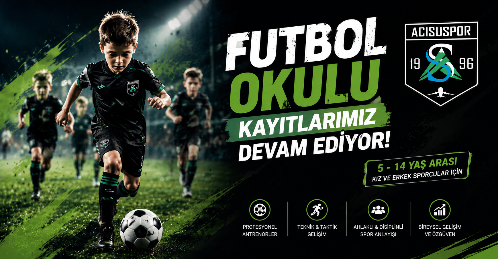 Futbol Okulu Kayıtları Devam Ediyor